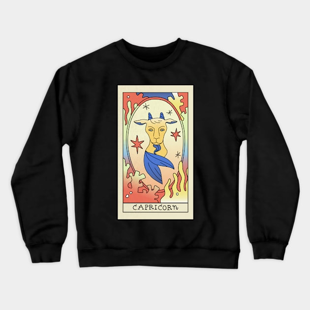 Capricorn Zodiac Crewneck Sweatshirt by LatinaMerch